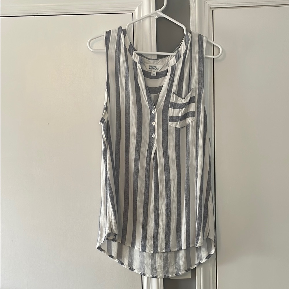 Striped Sleeveless Top